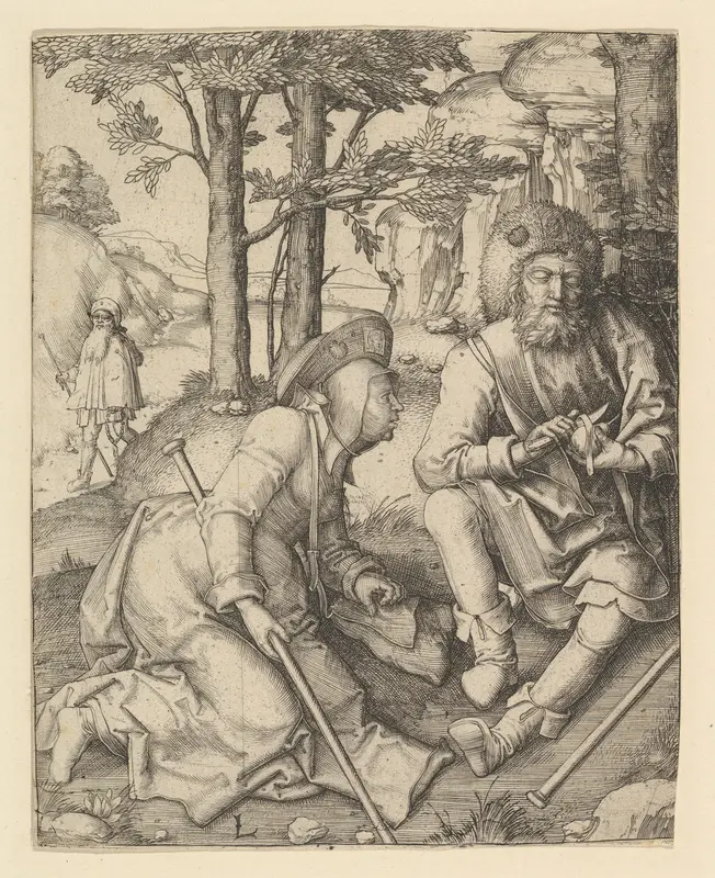 The Pilgrims Wall Art by Lucas van Leyden - High-Resolution Digital Print