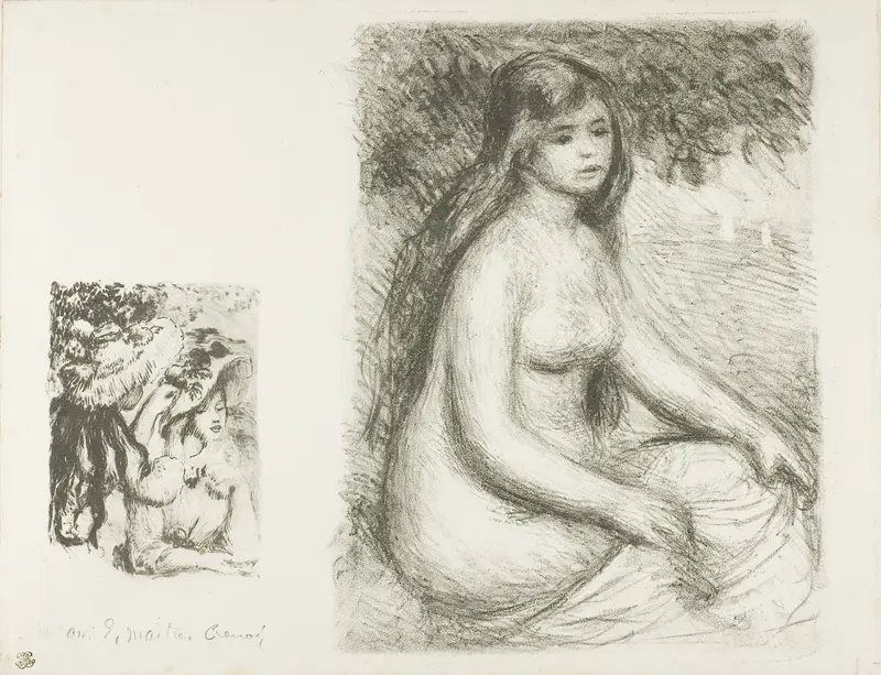 The Pinned Hat and the Bather Wall Art by Pierre-Auguste Renoir - High-Resolution Digital Print
