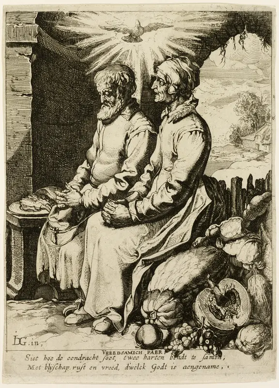 The Pious Old Couple Wall Art by Unknown - High-Resolution Digital Print