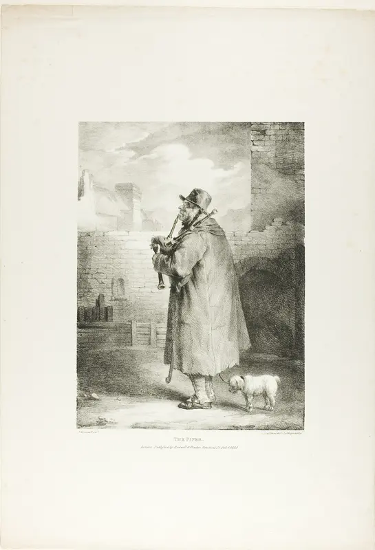 The Piper, plate one from Various Subjects Drawn from Life on Stone
