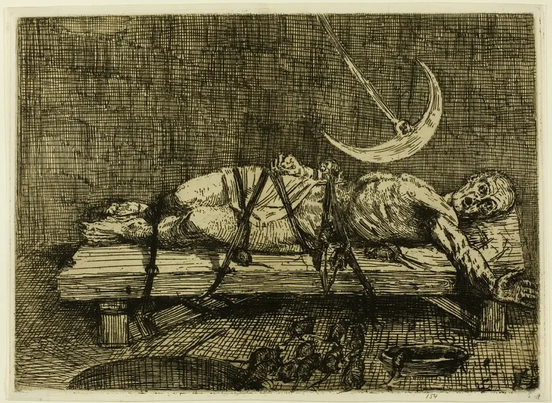 The Pit and the Pendulum, second Plate Wall Art by Alphonse Legros - High-Resolution Digital Print