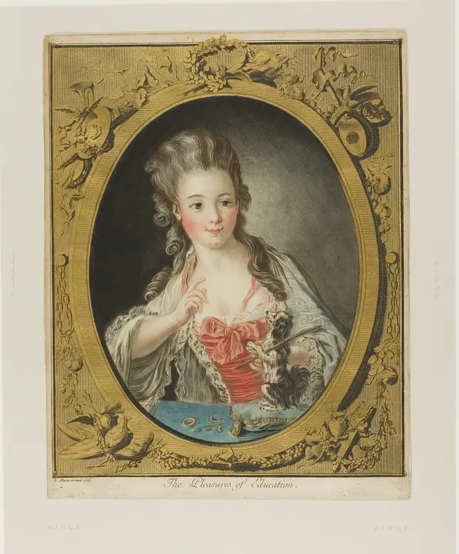 The Pleasures of Education Wall Art by Louis-Marin Bonnet - High-Resolution Digital Print
