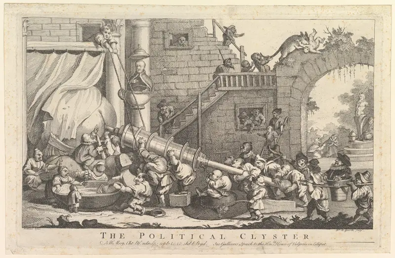 The Political Clyster Wall Art by William Hogarth - High-Resolution Digital Print