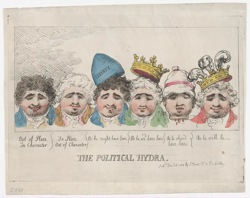 The Political Hydra Wall Art by Thomas Rowlandson - High-Resolution Digital Print