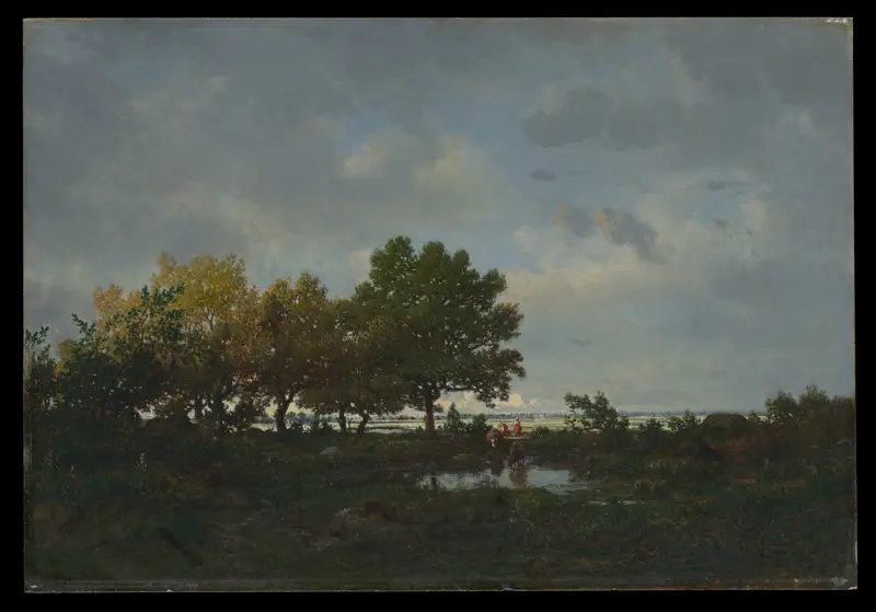The Pond (La Mare) Wall Art by Théodore Rousseau - High-Resolution Digital Print