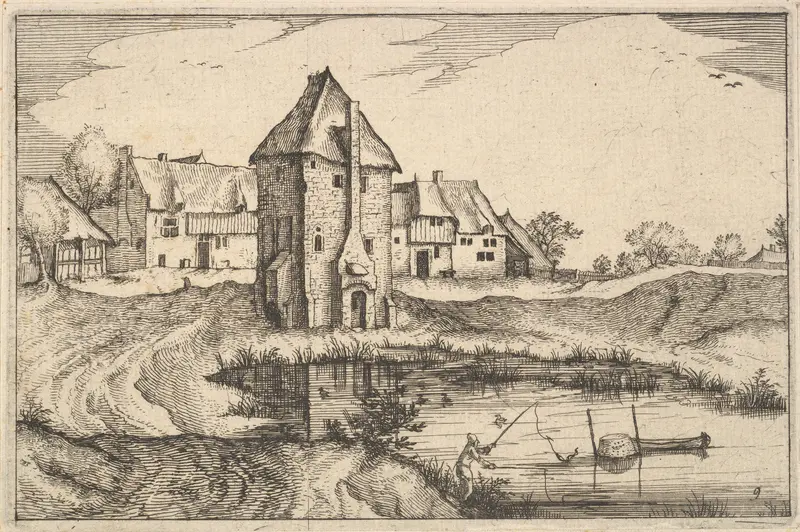 The Pond, plate 9 from "Regiunculae et Villae Aliquot Ducatus Brabantiae" Wall Art by Claes Jansz. Visscher - High-Resolution Digital Print