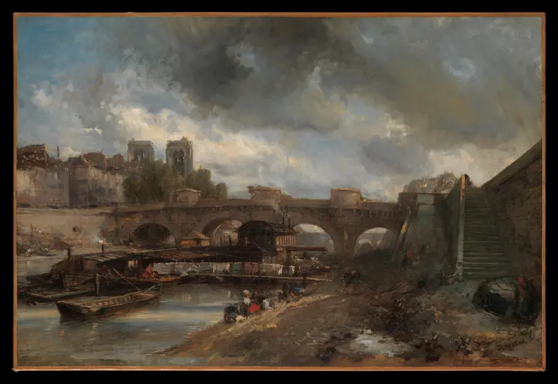 The Pont Neuf Wall Art by Johan Barthold Jongkind - High-Resolution Digital Print