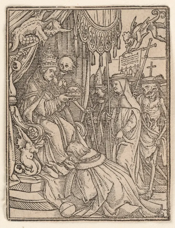 The Pope, from "The Dance of Death" Wall Art by Hans Holbein the Younger - High-Resolution Digital Print
