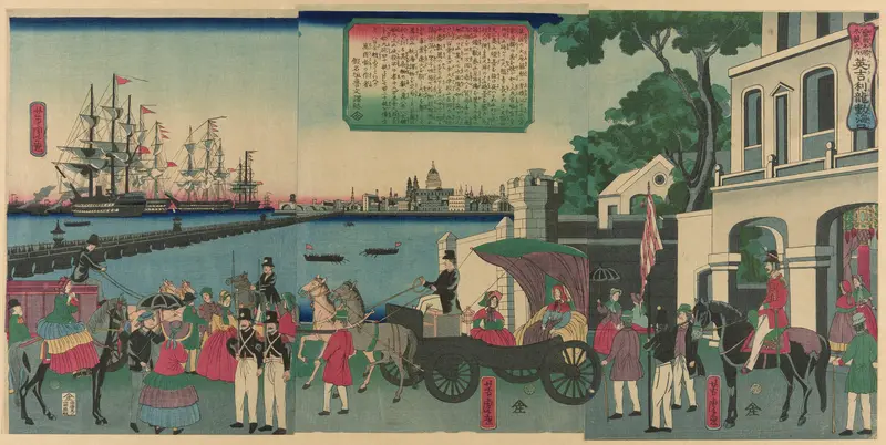 The Port of London, England (Igirisu Rondon no kaiko), from the series "Collection of Scenic Places in Foreign Lands (Bankoku meisho zukushi no uchi)"