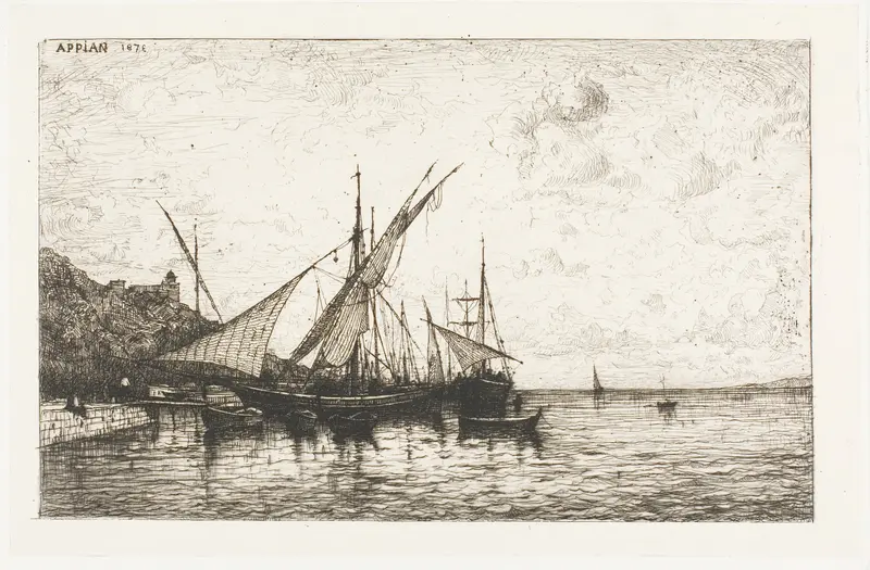 The Port of Monaco Wall Art by Adolphe Appian - High-Resolution Digital Print