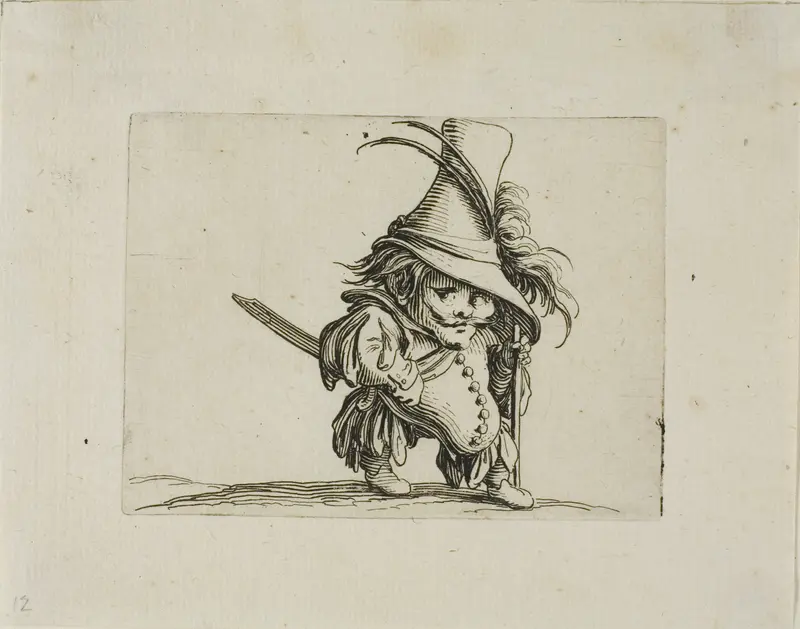 The Potbellied Man with a Tall Hat, from Varie Figure Gobbi