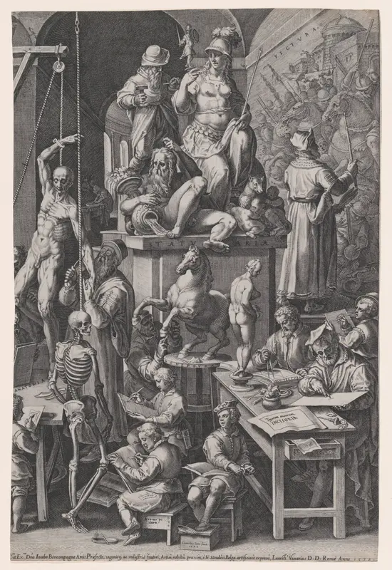 The Practitioners of the Visual Arts Wall Art by Cornelis Cort - High-Resolution Digital Print