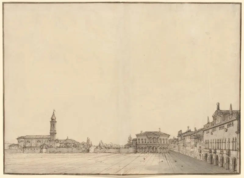 The Prato della Valle at Padua Wall Art by Bernardo Bellotto - High-Resolution Digital Print