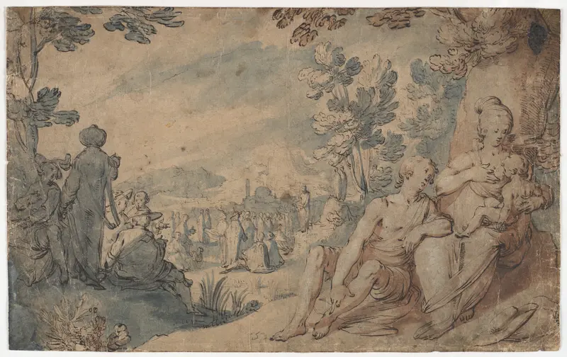 The Preaching of Saint John the Baptist Wall Art by Gerrit Pietersz. Sweelink - High-Resolution Digital Print