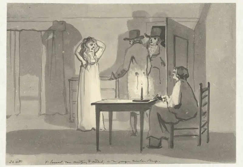‘The Premises of Mietje, the Model, at Jonge Roelensteeg’ Wall Art by Christiaan Andriessen - High-Resolution Digital Print