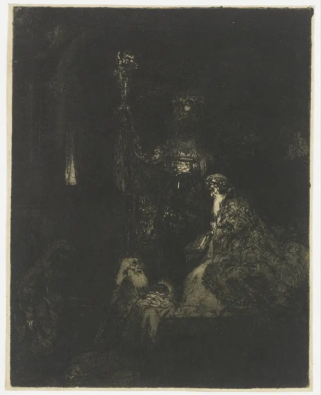 The Presentation in the Temple Wall Art by Rembrandt van Rijn - High-Resolution Digital Print