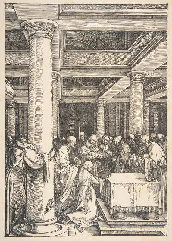 The Presentation in the Temple, from "The Life of the Virgin" Wall Art by Albrecht Dürer - High-Resolution Digital Print