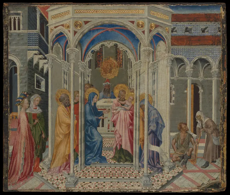 The Presentation of Christ in the Temple Wall Art by Giovanni di Paolo (Giovanni di Paolo di Grazia) - High-Resolution Digital Print