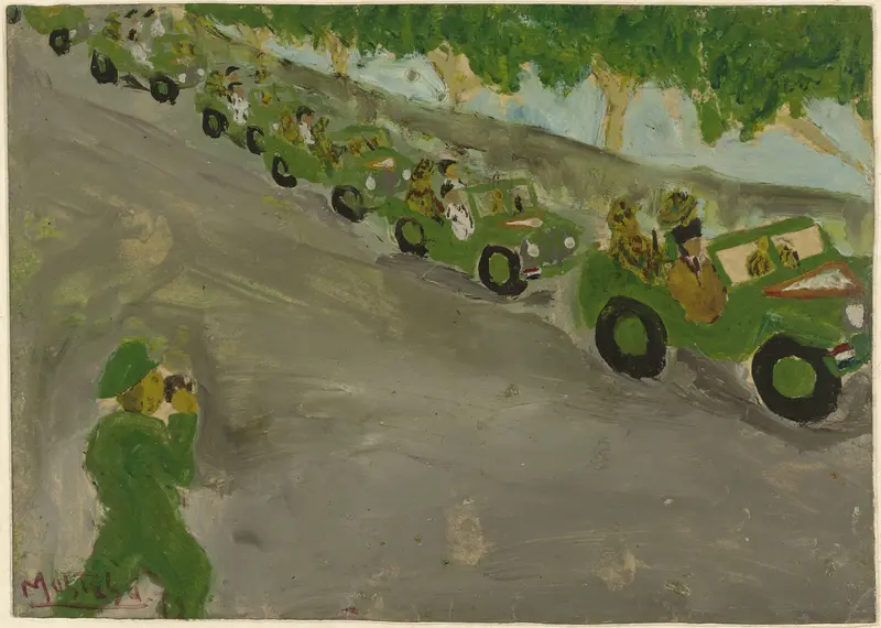 The President, Vice-President and other leaders being transported at Maguwo airport to be exiled to Sumatra Wall Art by Mohammad Toha Adimidjojo - High-Resolution Digital Print