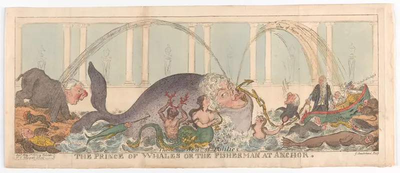 The Prince of Whales or the Fisherman at Anchor Wall Art by George Cruikshank - High-Resolution Digital Print