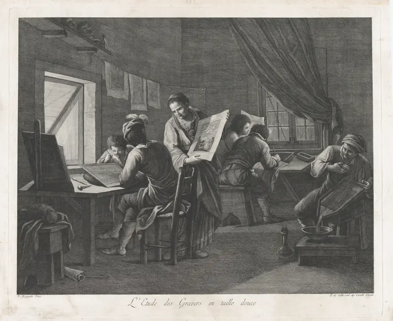 The Printmaking Workshop by Pellegrino dal Colle - High-Resolution Digital Print