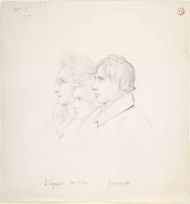 The Prix de Rome Winners of 1817:  Léon Cogniet, Achille Michallon and Antoine Garnaud Wall Art by Léon Cogniet - High-Resolution Digital Print