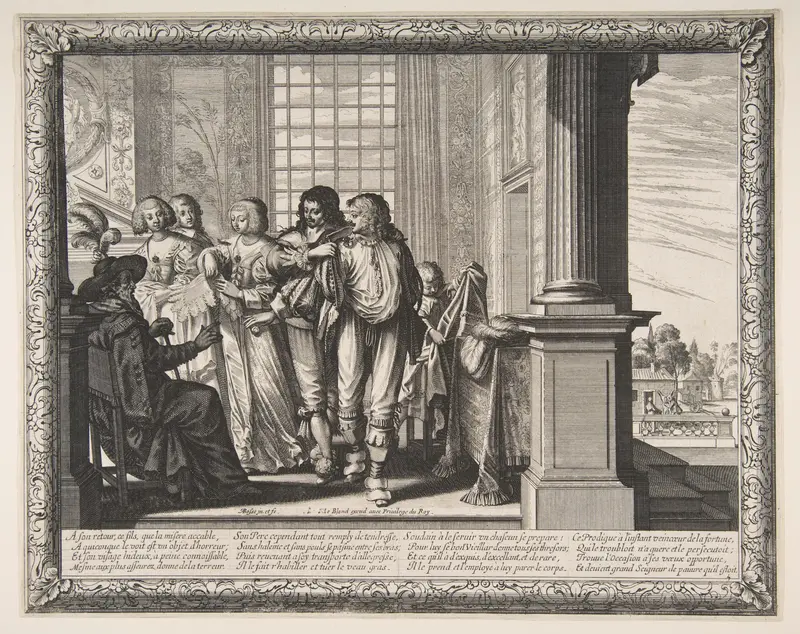 The Prodigal Son Changes Clothes Wall Art by Abraham Bosse - High-Resolution Digital Print