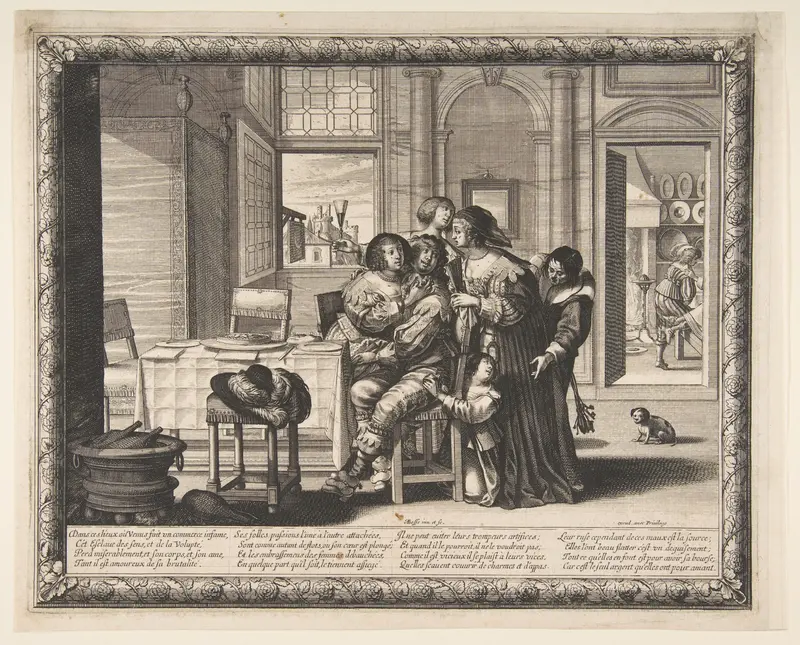 The Prodigal Son in a House of Ill Repute Wall Art by Abraham Bosse - High-Resolution Digital Print