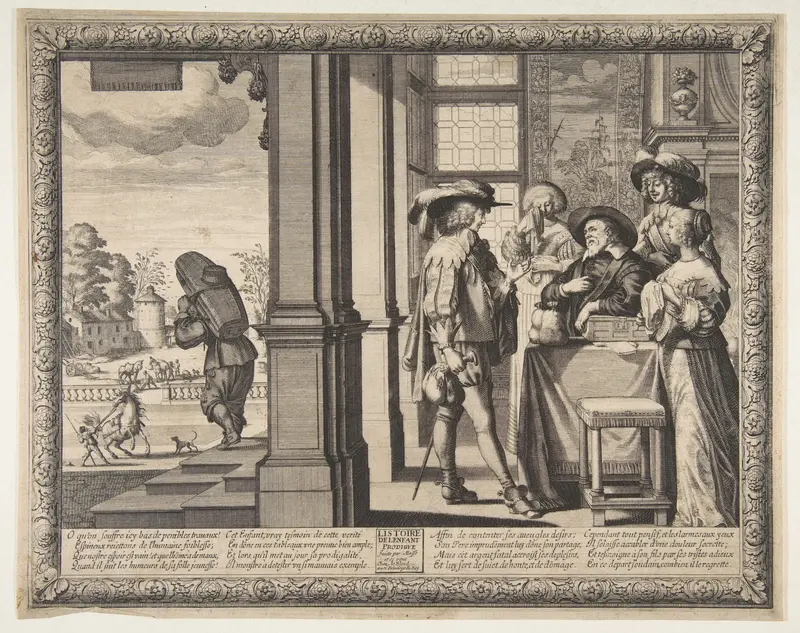 The Prodigal Son Leaves Home Wall Art by Abraham Bosse - High-Resolution Digital Print