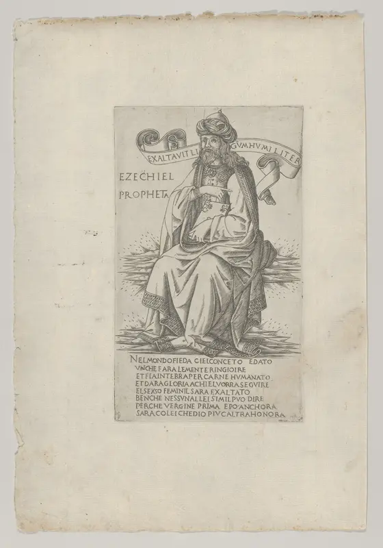 The Prophet Ezekiel, from "Prophets and Sibyls" Wall Art by Francesco Rosselli - High-Resolution Digital Print
