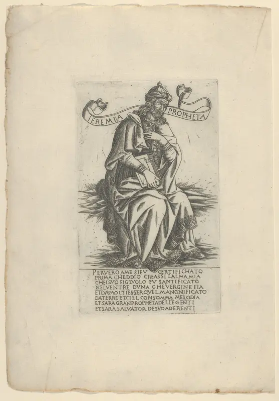 The Prophet Jeremiah, from Prophets and Sibyls Wall Art by Francesco Rosselli - High-Resolution Digital Print