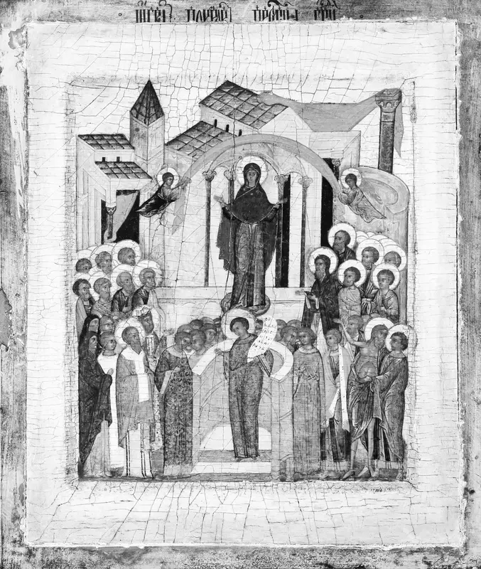 The Protection of the Mother of God Wall Art by Russian Painter - High-Resolution Digital Print