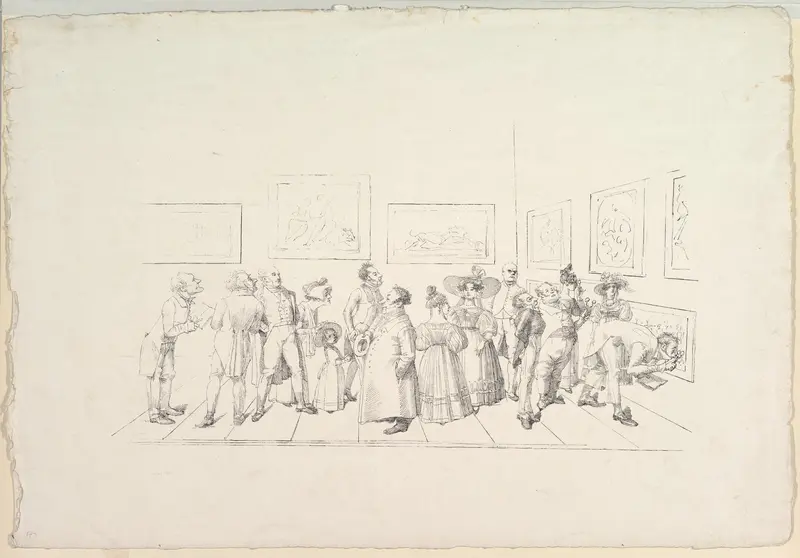 The Public at an Exhibition Wall Art by Johann Gottfried Schadow - High-Resolution Digital Print