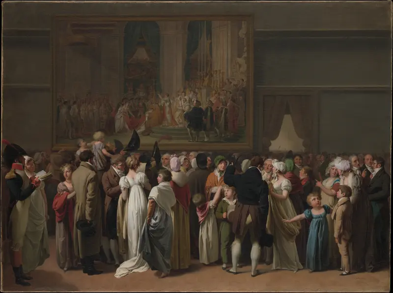 The Public Viewing David's "Coronation" at the Louvre Wall Art by Louis Léopold Boilly - High-Resolution Digital Print