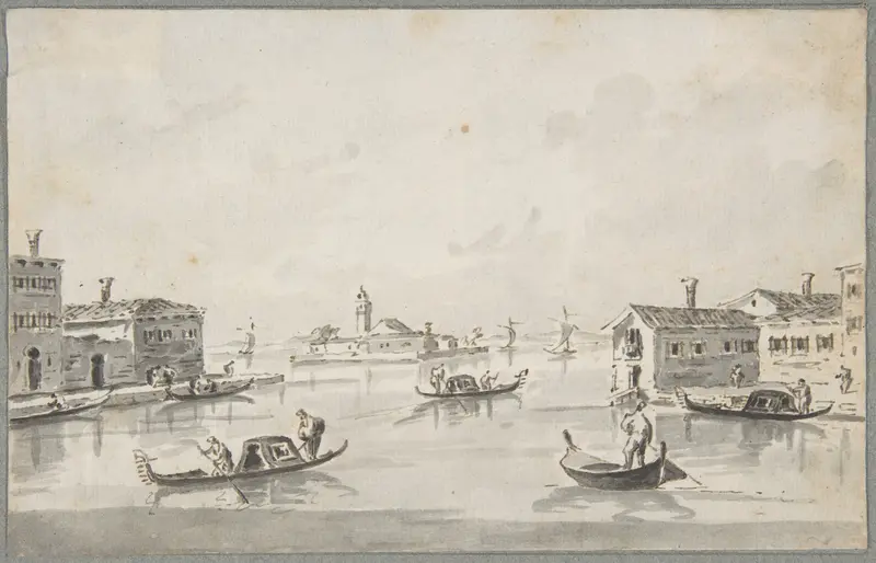 The Punta di San Giobbe, with the Island of San Secondo in the Distance Wall Art by Giacomo Guardi - High-Resolution Digital Print