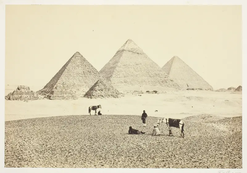 The Pyramids of El Geezeh, from the Southwest Wall Art by Francis Frith - High-Resolution Digital Print