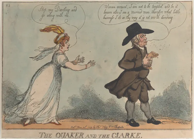 The Quaker and the Clarke Wall Art by Thomas Rowlandson - High-Resolution Digital Print