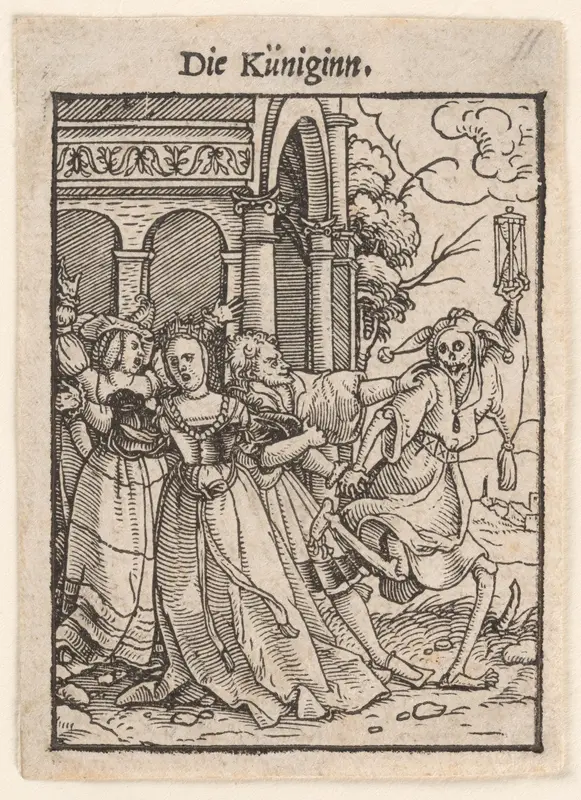 The Queen, from "The Dance of Death" Wall Art by Hans Holbein the Younger - High-Resolution Digital Print