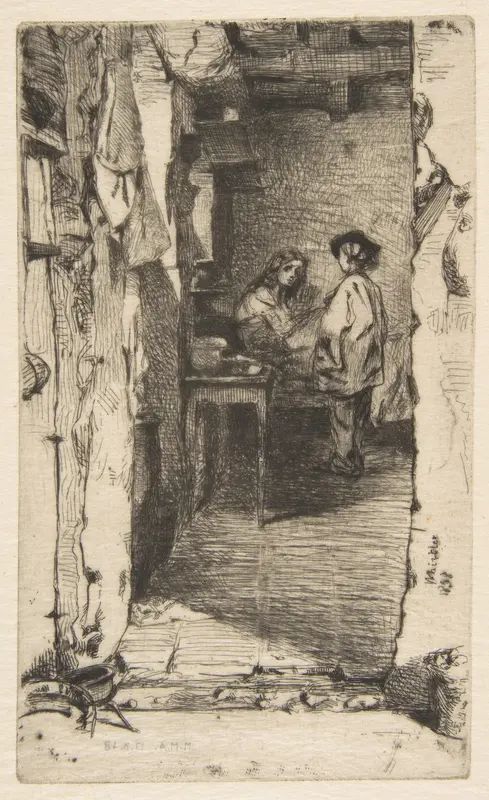 The Rag Gatherers (Rag Pickers, Quartier Mouffetard, Paris) Wall Art by James McNeill Whistler - High-Resolution Digital Print