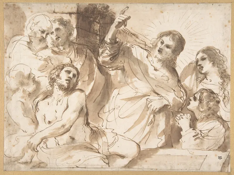 The Raising of Lazarus Wall Art by Guercino (Giovanni Francesco Barbieri) - High-Resolution Digital Print