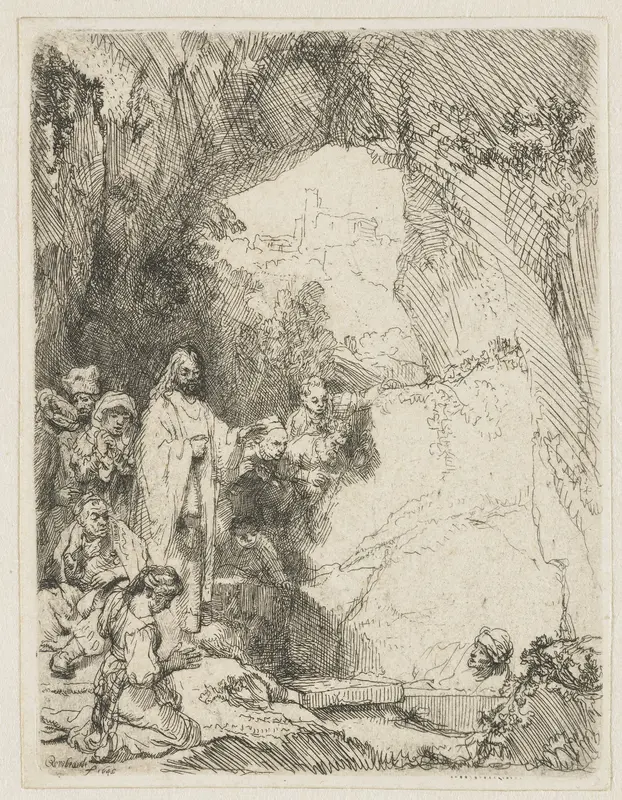 The raising of Lazarus: small plate Wall Art by Unknown - High-Resolution Digital Print