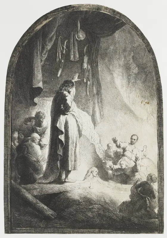 The raising of Lazarus: the larger plate Wall Art by Unknown - High-Resolution Digital Print