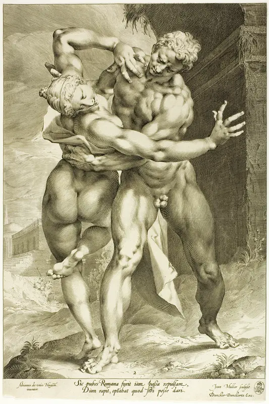 The Rape of a Sabine Woman, Frontal View