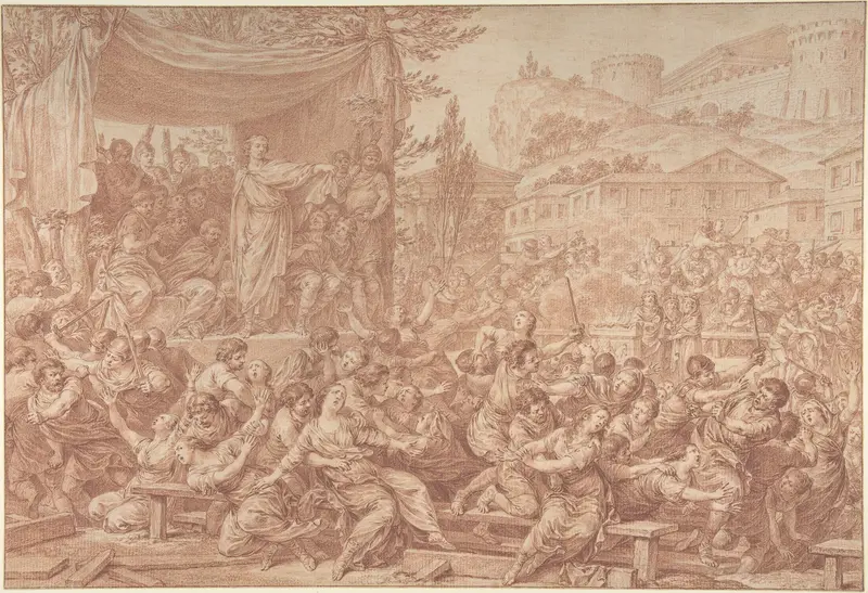 The Rape of the Sabine Women Wall Art by Charles Nicolas Cochin II - High-Resolution Digital Print