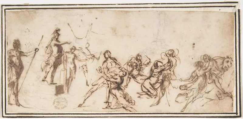 The Rape of the Sabines Wall Art by Francesco Allegrini - High-Resolution Digital Print
