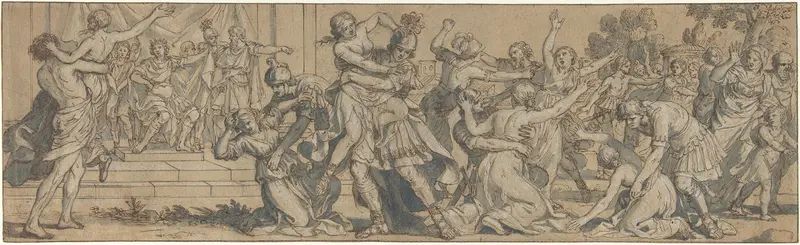 The Rape of the Sabines Wall Art by Giacinto Gimignani - High-Resolution Digital Print