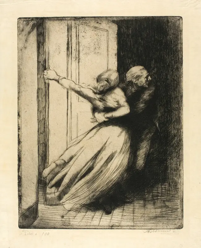 The Rape, plate eight from Woman Wall Art by Albert Besnard - High-Resolution Digital Print