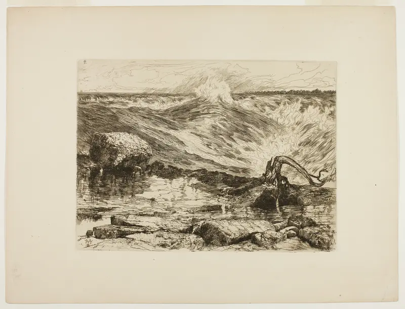 The Rapids Above Niagara Wall Art by Thomas Moran - High-Resolution Digital Print