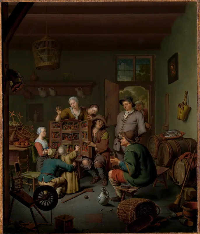 The Raree-show (’t Fraay Curieus) Wall Art by Willem van Mieris - High-Resolution Digital Print