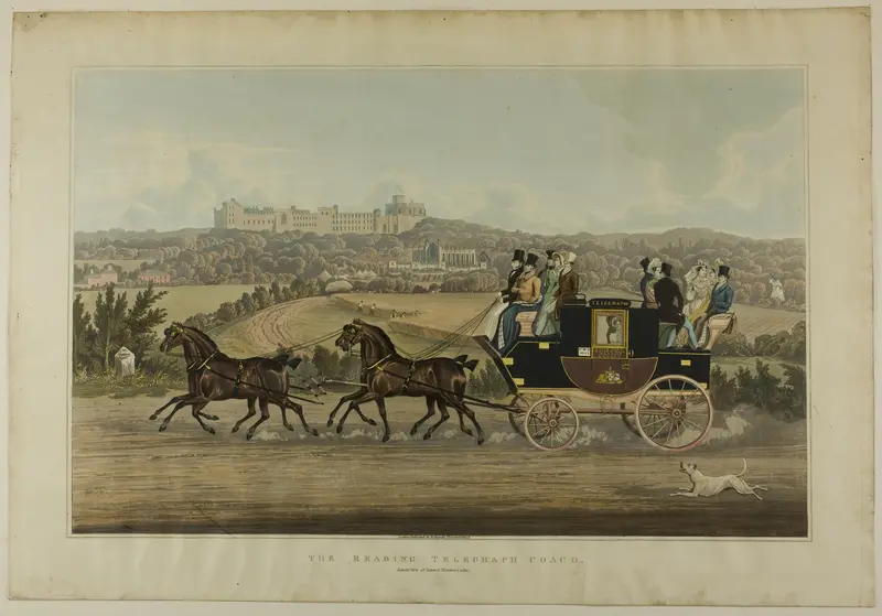 The Reading Telegraph Coach Wall Art by Robert Havell - High-Resolution Digital Print